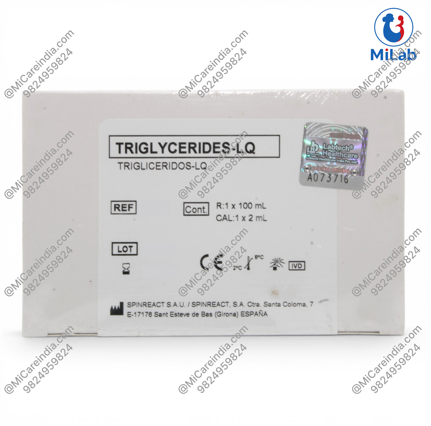 Spinreact Triglycerides-LQ Liquid Reagent Kit (1x100mL)
