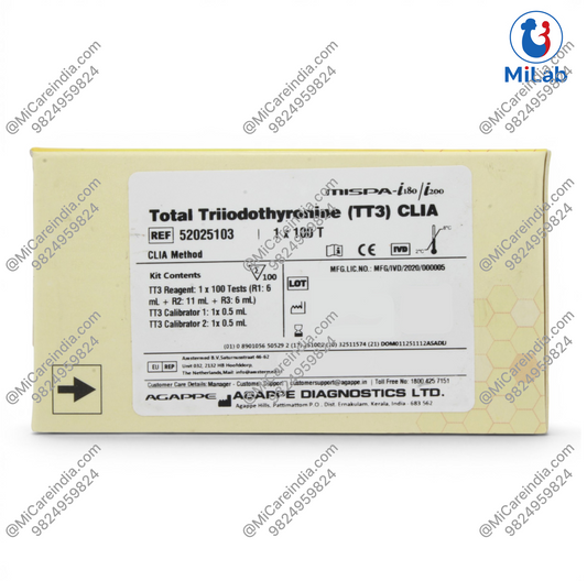 Agappe Mispa CLIA Total T3 Kit (100 Tests)