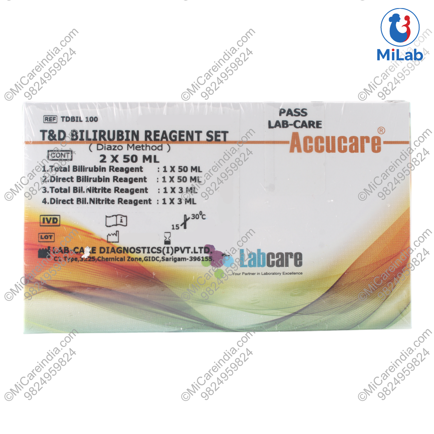Labcare Bilirubin (Total & Direct) Kit (2x100ml)