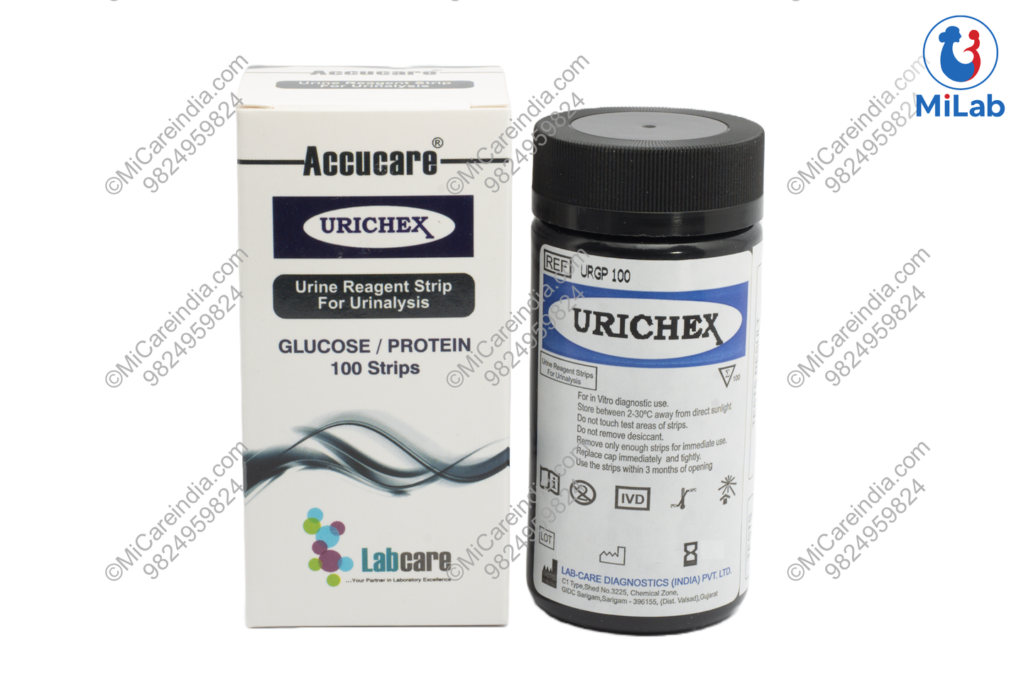 Labcare Urichex GP Urine Test Kit (100 Tests)
