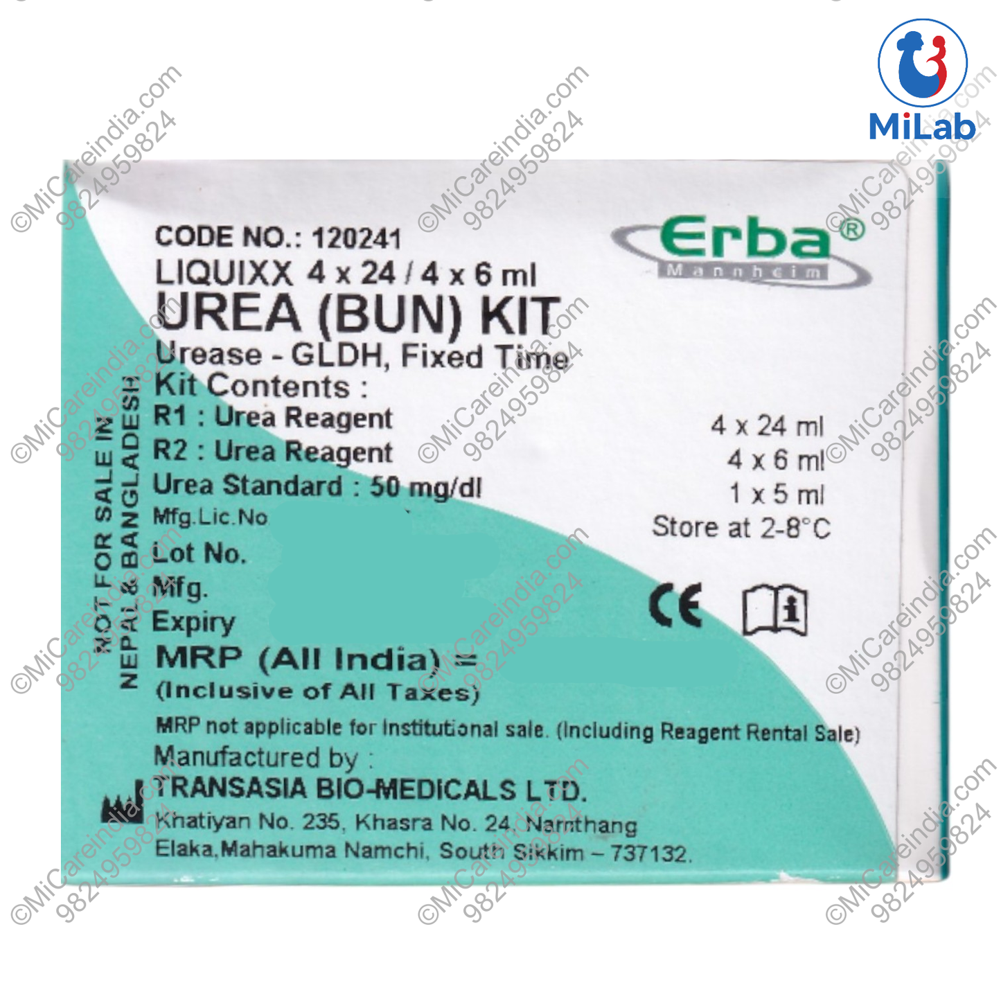 Transasia Urea UV Kit (4x30ml)