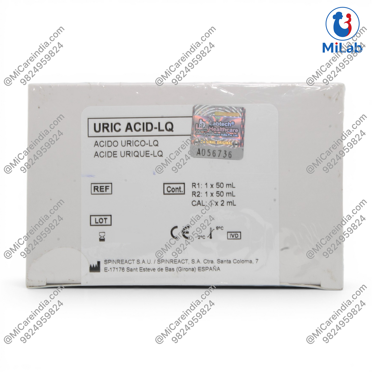 Spinreact Uric Acid-LQ Liquid Reagent Kit (2x50mL)