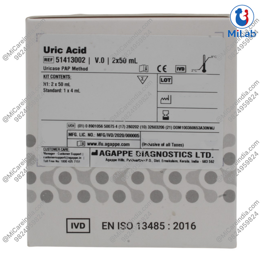 Agappe Uric Acid Kit (2x50ml)