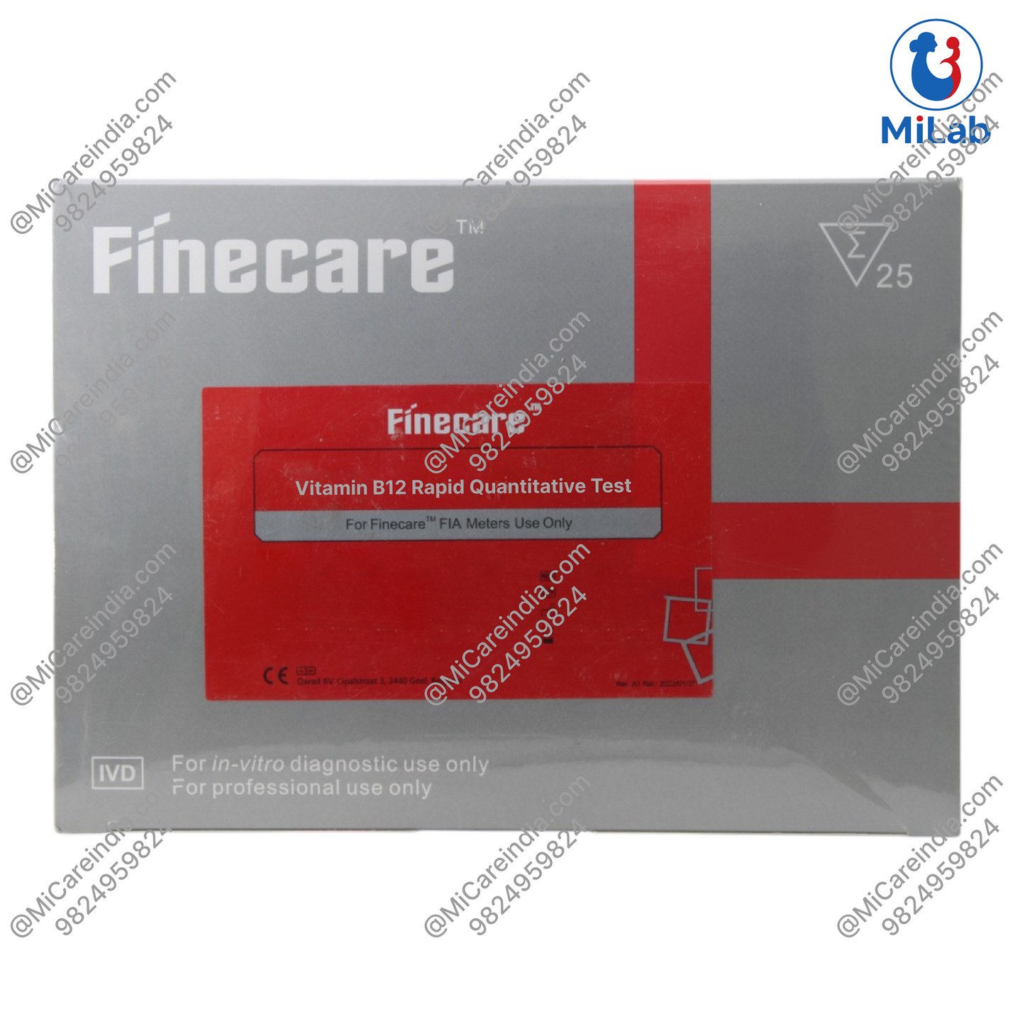 Finecare Vitamin B12 Rapid Test Kit (25 Tests)