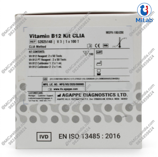 Agappe Mispa CLIA Vitamin B12 Kit (100 Tests)