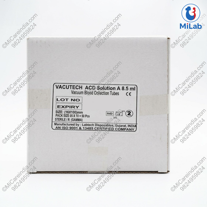 VACUTECH ACD SOLUTION A 8.5ML (PACK OF 50) KIT