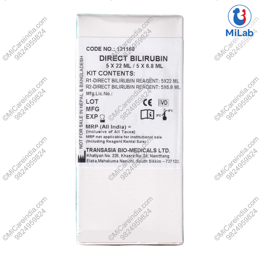 Transasia Bilirubin Direct System Pack Kit (5x22ml/5x6.8ml)