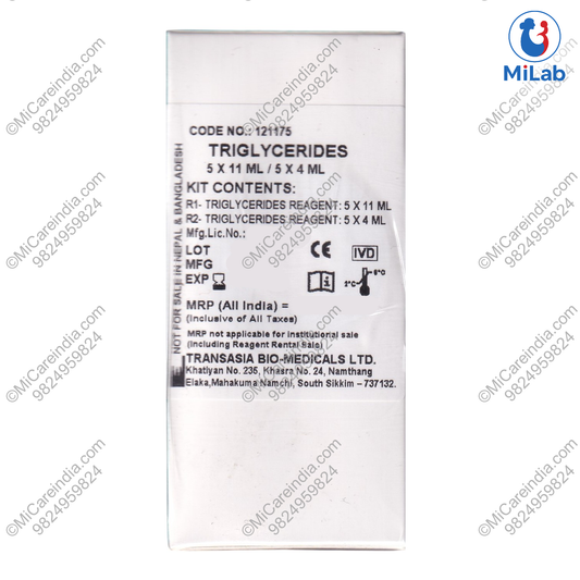 Transasia Triglycerides System Pack Kit (5x11ml/5x4ml)